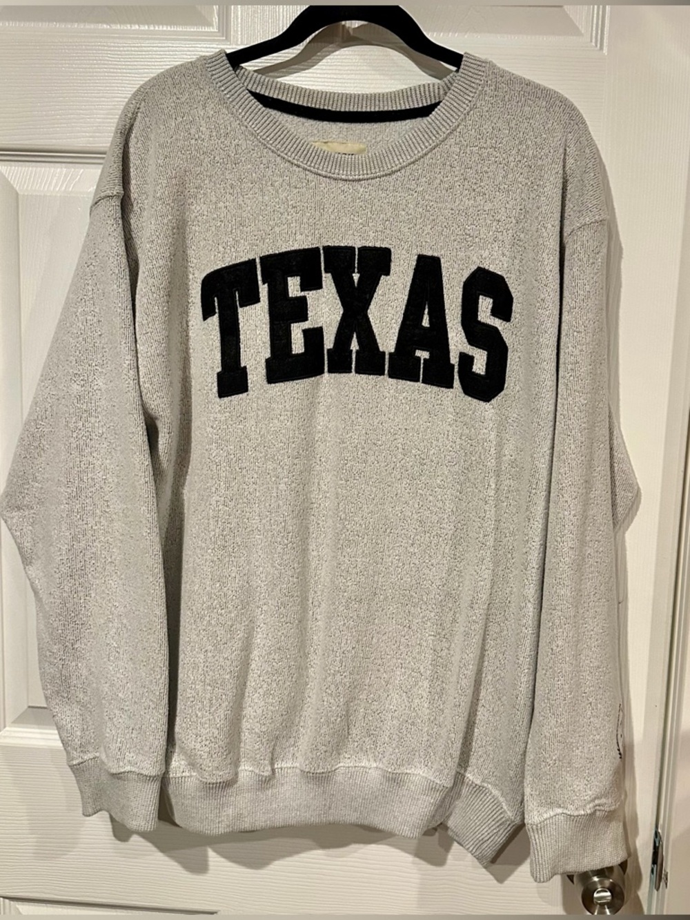 New York Popular Gray 'TEXAS' Crewneck Sweater - Unisex size Large